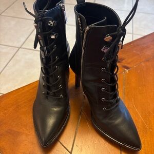 Michael Kors Black Lace-Up Boots